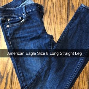 American Eagle Size 8 Long Straight Leg Jean